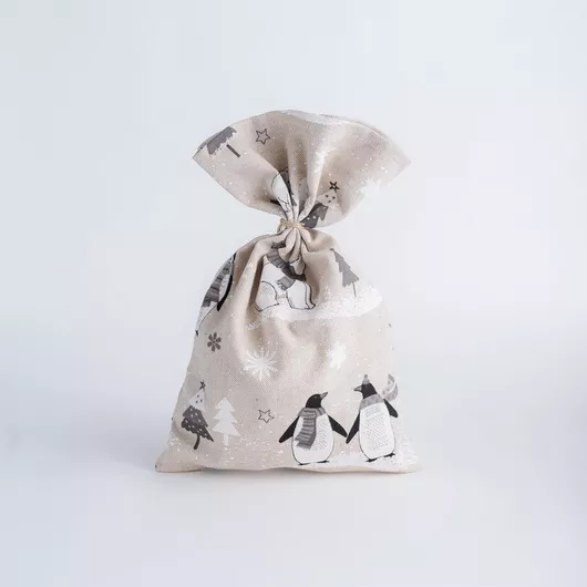 Χριστουγεννιάτικο Πουγκί Beauty Home Πολικός Κόσμος 26x37cm Πολύχρωμο