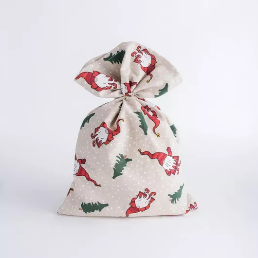 Χριστουγεννιάτικο Πουγκί Beauty Home Νάνοι 18x29cm Πολύχρωμο