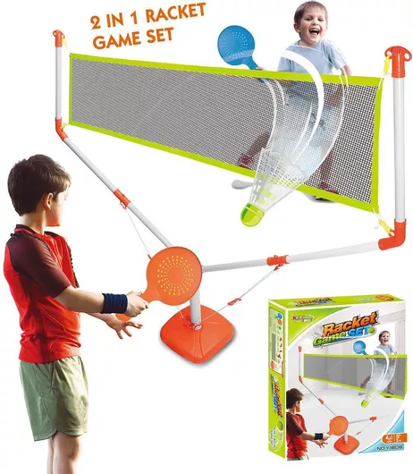 Badminton Blue Toys με Δίχτυ Ρακέτες & Μπαλάκι για 3+ Ετών