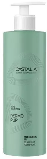 Gel Καθαρισμού Προσώπου Castalia Dermopur για Ακνεϊκές Επιδερμίδες 400ml