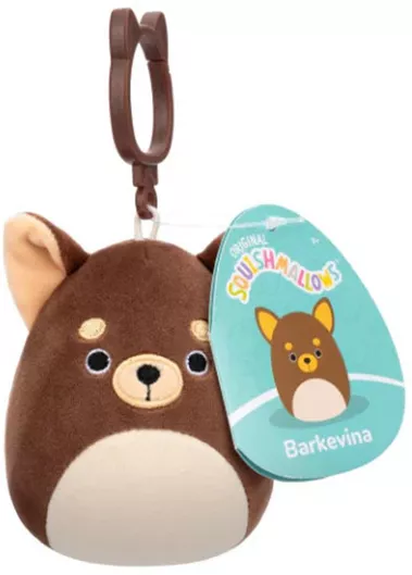 Μπρελόκ Jazwares Squishmallows Λούτρινο Barkevina The Chihuaha Καφέ