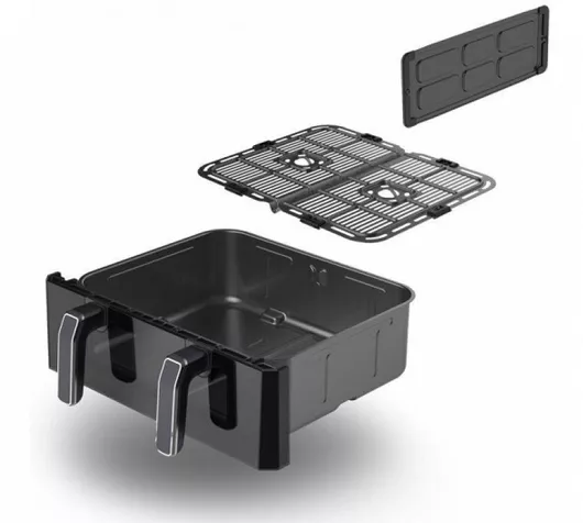 Air Fryer Rohnson R-2864 με Διπλό Αποσπώμενο Κάδο 10.4lt Μαύρο