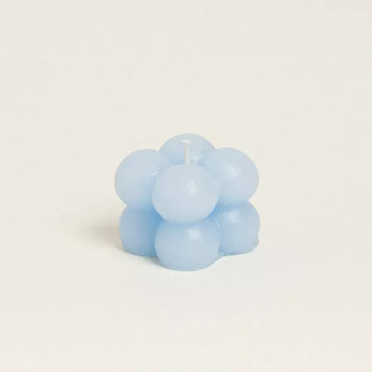 Κερί Beauty Home Buble 3.6x3.6x3.6cm Γαλάζιο