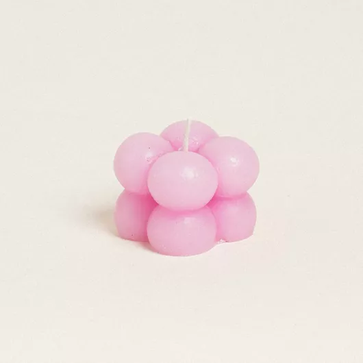 Κερί Beauty Home Buble 3.6x3.6x3.6cm Ροζ