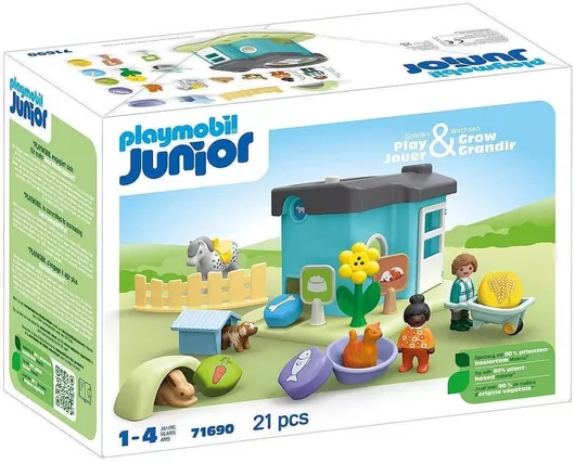 Playmobil Junior Ξενώνας Μικρών Ζώων για 12+ Μηνών