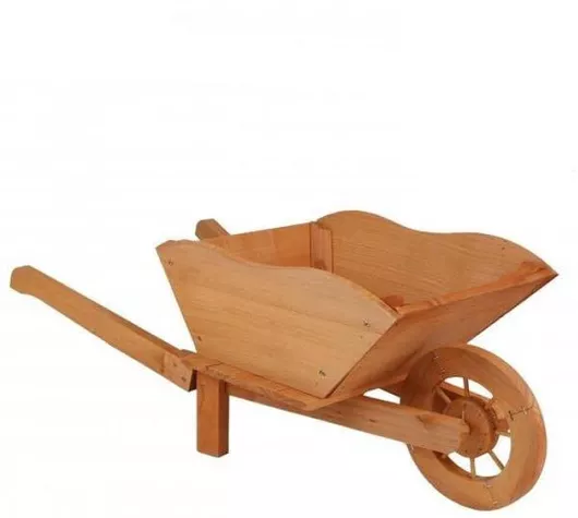 Διακοσμητικό Καρότσι Κήπου Ξύλινο 73x31x28cm Καφέ