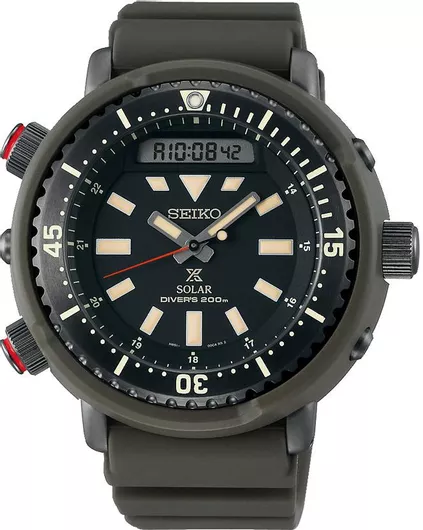 Ανδρικό Ρολόι Seiko Prospex Solar με Λουράκι από Καουτσούκ Γκρι