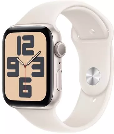Apple Watch SE 2nd Gen 44mm Starlight Aluminum Case & Starlight Sport Band M/L