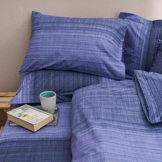 Σετ Μαξιλαροθήκες Charalambidis Textiles Βαμβάκι & Πολυεστέρας Ριγέ 52x72cm Μπλε