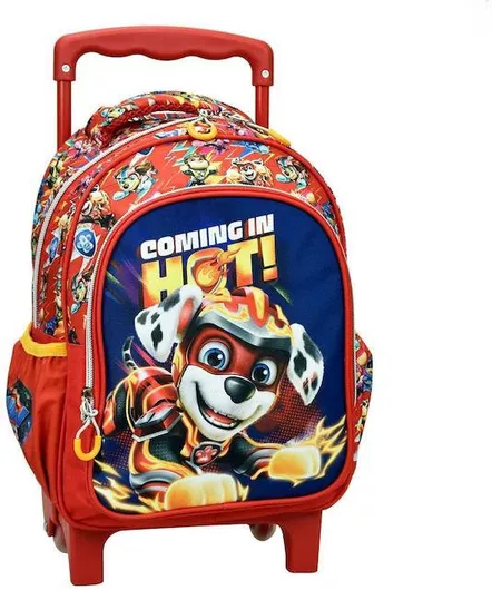 Σχολική Τσάντα Νηπίου Τρόλεϊ Gim Paw Patrol Marshall Κόκκινη