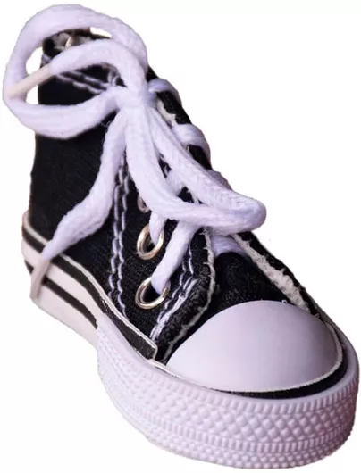 Μπρελόκ All Star Μποτάκια Υφασμάτινο Μαύρο