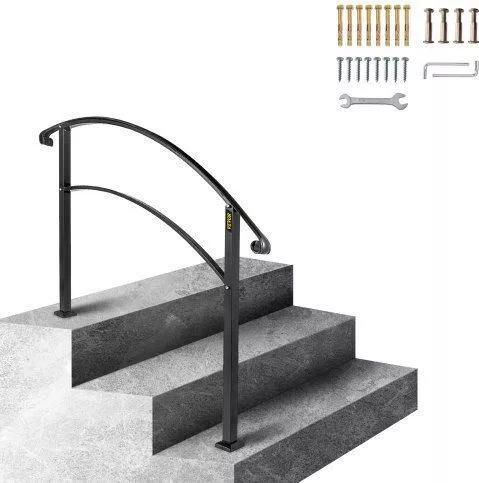 Ρυθμιζόμενο Σιδερένιο Κάγκελο Vevor 3ft 3 Σκαλοπάτια Εξωτερικού Χώρου 
