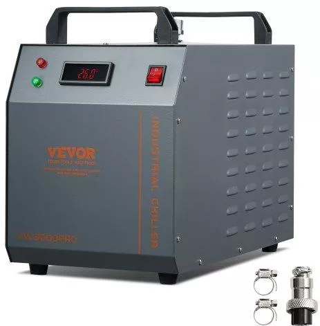 Βιομηχανικός Ψύκτης Νερού Vevor CW-3000 Pro Αερόψυκτος για Μηχανή Χάραξης Λέιζερ 150W 12L Γκρι
