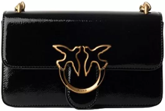 Γυναικεία Τσάντα Ώμου Pinko από Δέρμα Μαύρο