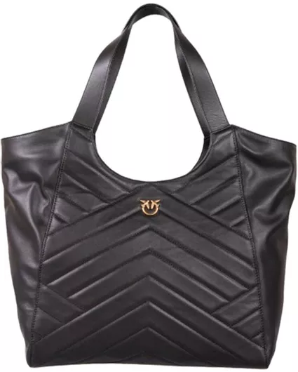 Γυναικεία Τσάντα Ώμου Pinko από Δέρμα Μαύρο