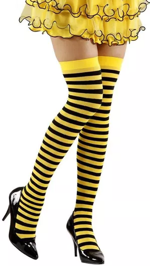 Αποκριάτικο Αξεσουάρ Κάλτσες Ριγέ Πάνω Από Το Γονάτο Μέλισσα 70Den