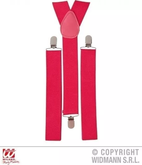 Αποκριάτικο Αξεσουάρ Τιράντες Νέον 115-120cm Ροζ