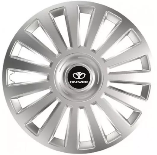 Τάσια Αυτοκινήτου Versaco Luxury 13" με Σήμα Daewoo Σετ 4τμχ Ασημί