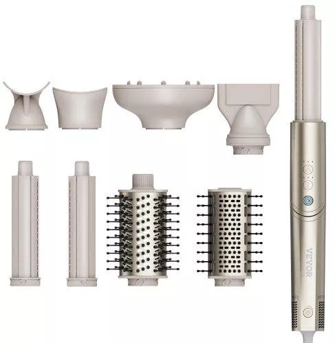 Ηλεκτρική Βούρτσα Μαλλιών Vevor Κεραμική με Εξαρτήματα 8 σε 1 1400W