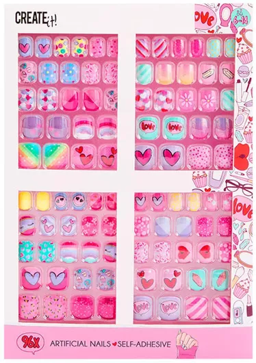 Παιχνίδια Μανικιούρ Create It! Αυτοκόλλητα Νύχια Σετ 96τμχ για 6+ Ετών