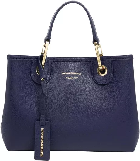 Γυναικεία Τσάντα Χειρός/Ώμου Emporio Armani από Δερματίνη Μπλε