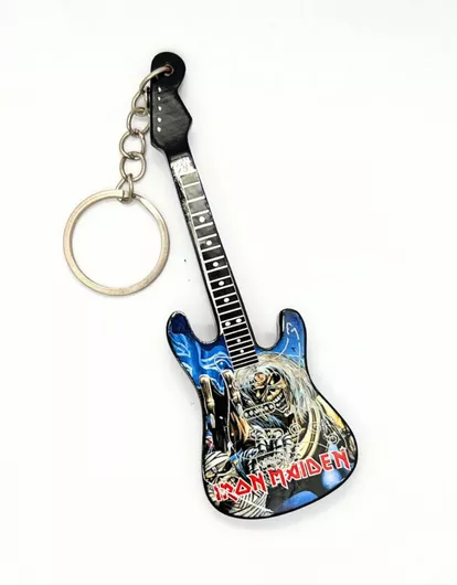 Μπρελόκ Titos Shop Κιθάρα Iron Maiden Ikr992κ Ξύλινο Πολύχρωμο