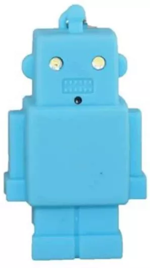 Μπρελόκ Διακάκης Robot Φακός με Ήχο Stop Γαλάζιο