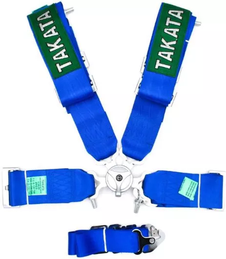 Ζώνη Ασφαλείας 4 Σημείων Takata Αγωνιστικού Τύπου Μπλε