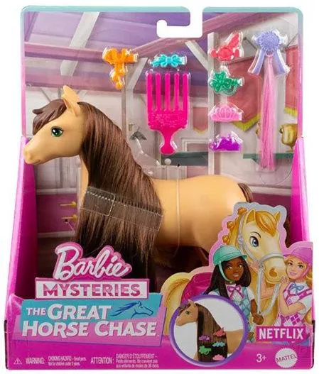 Κούκλα Barbie Mattel Mysteries The Great Horse Chase Pony Pepper με Καστανά Μαλλιά για 3+ Ετών