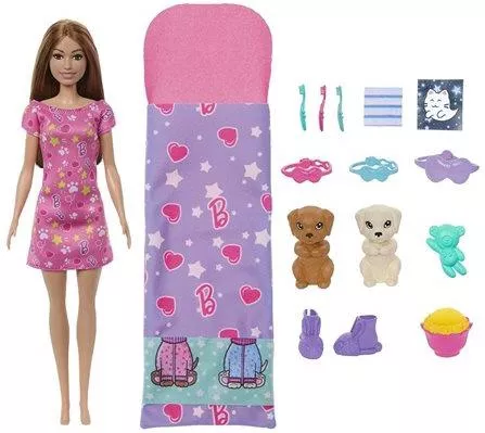 Κούκλα Barbie Mattel Puppy Slumber Party για 3+ Ετών