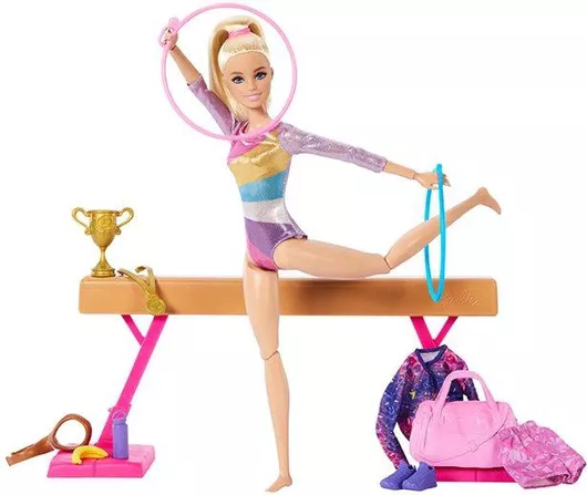 Κούκλα Barbie Mattel Λαμπάδα Αθλήτρια Ενοργανης Γυμναστικής για 3+ Ετών