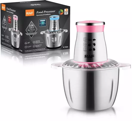 Raf Πολυκόπτης Multi 1000W με Δοχείο 3lt Ροζ