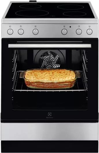 Electrolux Κουζίνα 73lt με Κεραμικές Εστίες Π59.6εκ. Inox