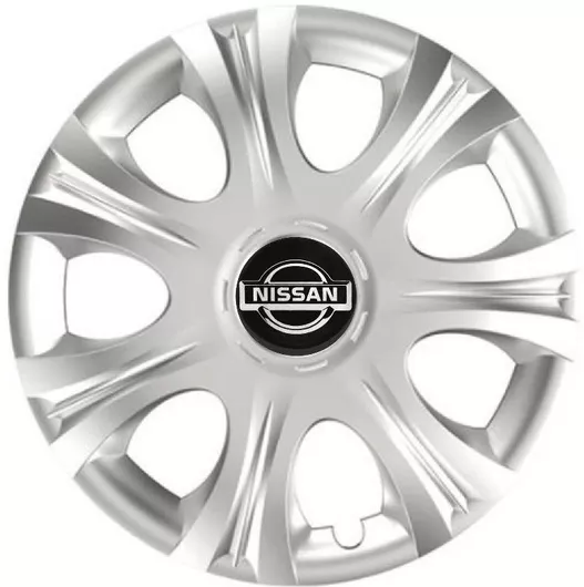 Τάσια Αυτοκινήτου Versaco Impulse 14" με Σήμα Nissan Σετ 4τμχ Ασημί