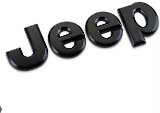 Αυτοκόλλητο Σήμα Jeep Cherokee Wrangler Renegade Compass JK Patriot 14x4cm Μαύρο