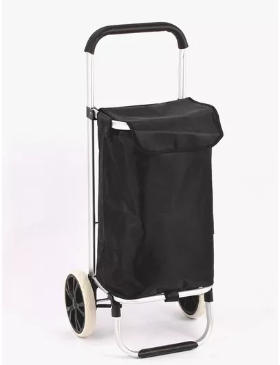 Καρότσι Λαϊκής Υφασμάτινο Πτυσσόμενο 43x34x97cm 37L Μαύρο