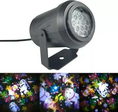 Χριστουγεννιάτικος Προβολέας Laser LED Ρεύματος Εσωτερικού Χώρου Μαύρο