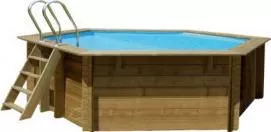 Πισίνα Εδάφους Gre Vanille Οικογενειακή Ξύλινη 412x412x119cm