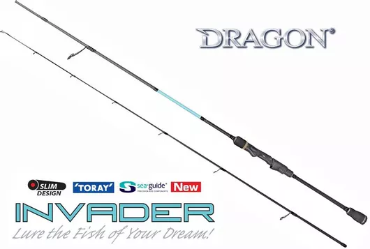 Καλάμι Dragon Invader Spinn 30 S762Xf 2.28m 7-30g Δίσπαστο για Spinning Μαύρο