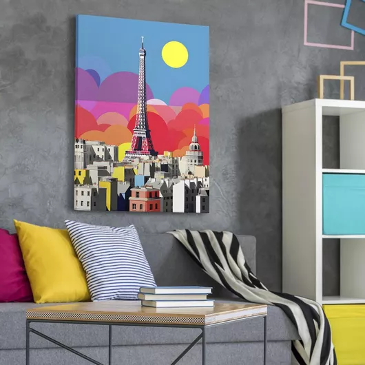 Πίνακες σε Καμβάς Sticky Pop Art Paris 30x40cm