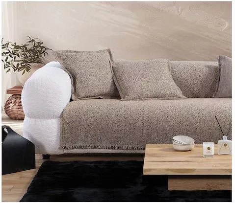 Ριχτάρι Πολυθρόνας Nef-Nef Homeware Alamo 170x180cm Beige