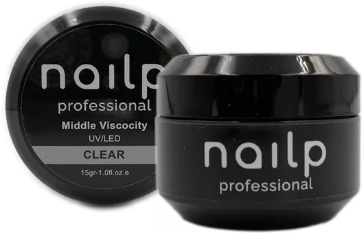 Builder Gel Nailp Professional No Heat Middle Viscosity Uv/Led Clear 15gr