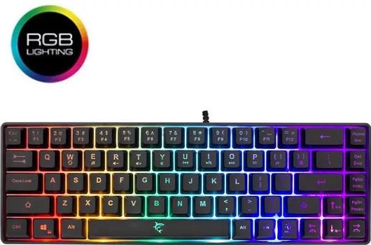 White Shark Ronin Gaming Πληκτρολόγιο 60% με RGB φωτισμό Αγγλικό USΡοζ
