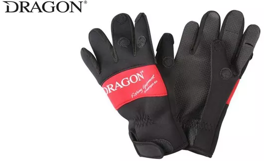 Γάντια Dragon 3 Finger Cut Neopren One Size Κόκκινο / Μαύρο