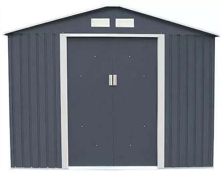 Αποθήκη Κήπου Μεταλλική Γαλβανιζέ Polis Γκρι με Διπλή Πόρτα & Αεραγωγό Μ2.61xΠ1.81xΥ1.98m