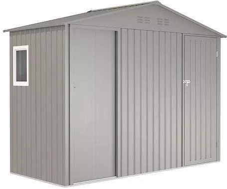 Αποθήκη Κήπου Μεταλλική Γαλβανιζέ Bing Γκρι με Μονή Πόρτα & Αεραγωγό Μ2.77xΠ1.27xΥ2.09m