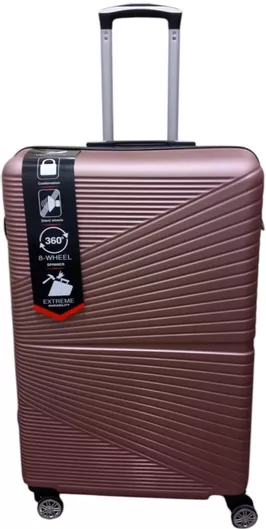 Βαλίτσα Ταξιδίου Felbags Μεσαία Σκληρή Ύψους 65cm με 4 Ρόδες Ροζ Χρυσό