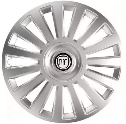 Τάσια Αυτοκινήτου Versaco με Σήμα Fiat Σετ 4τμχ 14" Μαύρο