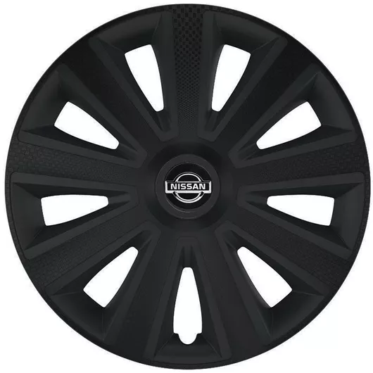 Τάσια Αυτοκινήτου Versaco Aviator Καρμπόν με Σήμα Nissan 15" Σετ 4τμχ Μαύρο