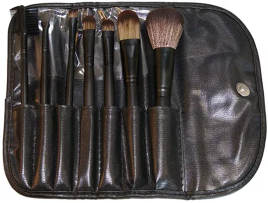 Σετ Πινέλα Μακιγιάζ Eurostil 7τμχ με Θήκη από Συνθετική Τρίχα